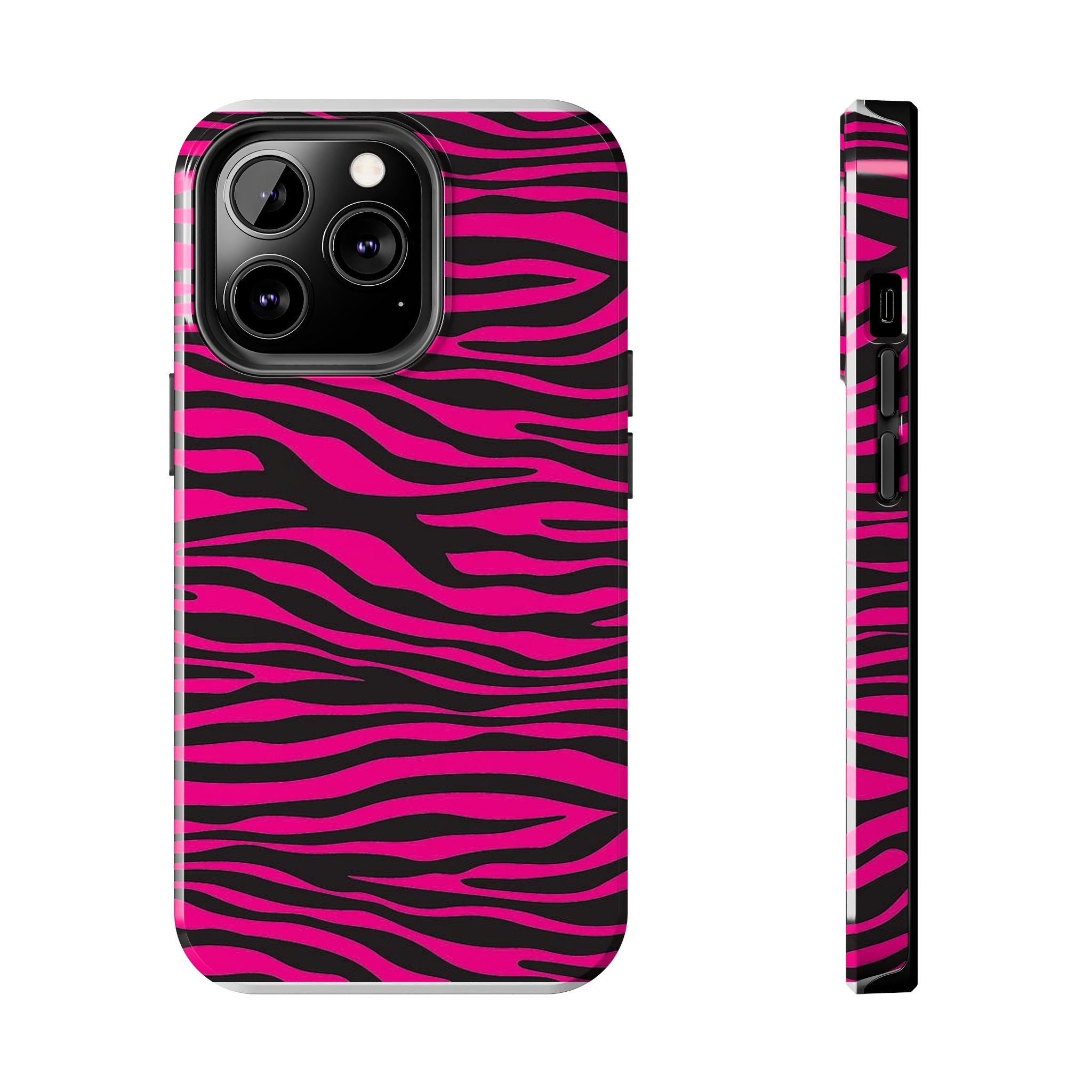 Hot Pink Zebra Tough Phone Case