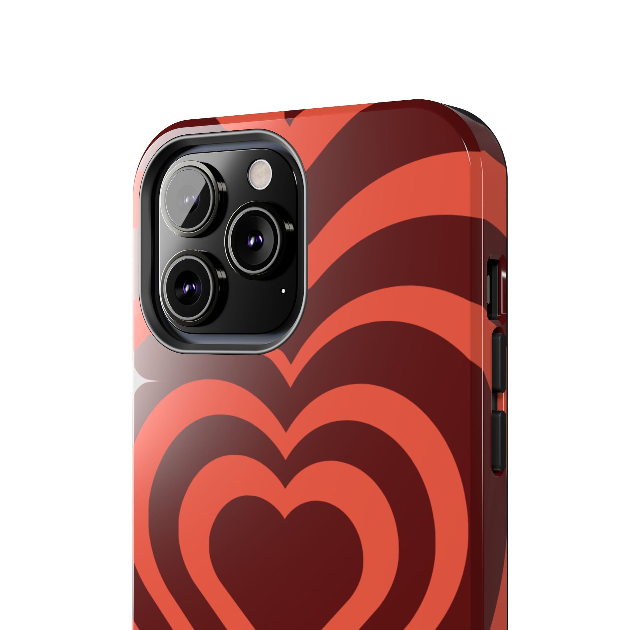 Retro Red Heart Pattern Phone Case