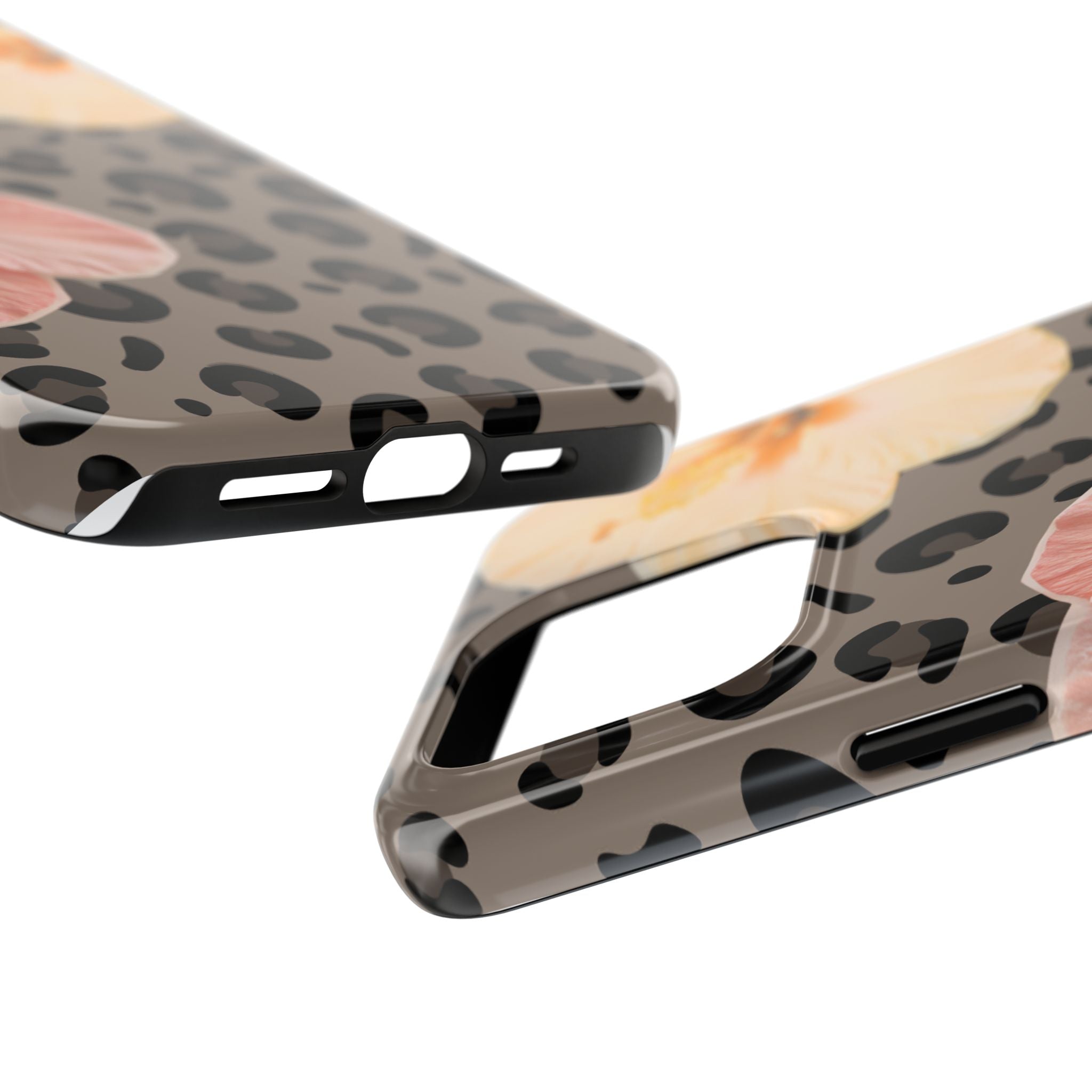 Tropical Hibiscus Leopard Phone Case | Floral Animal Print Phone Case