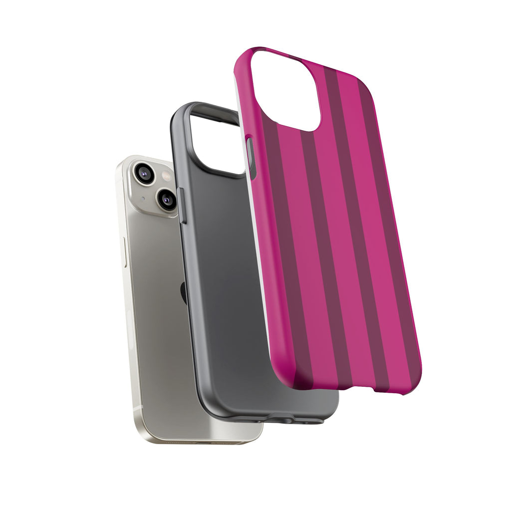 Hot Pink Striped Phone Case