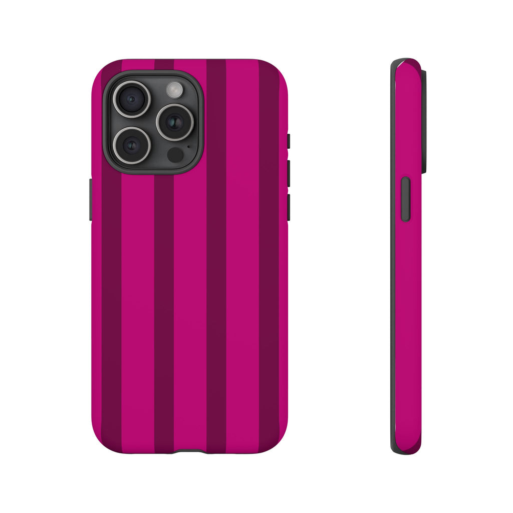 Hot Pink Striped Phone Case