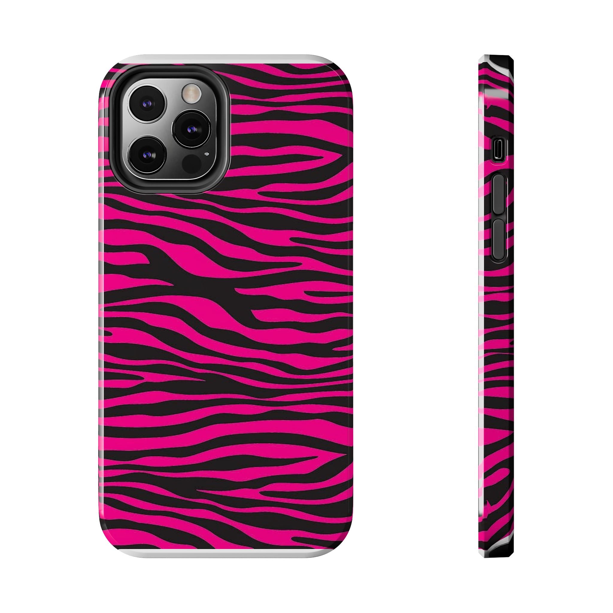 Hot Pink Zebra Tough Phone Case