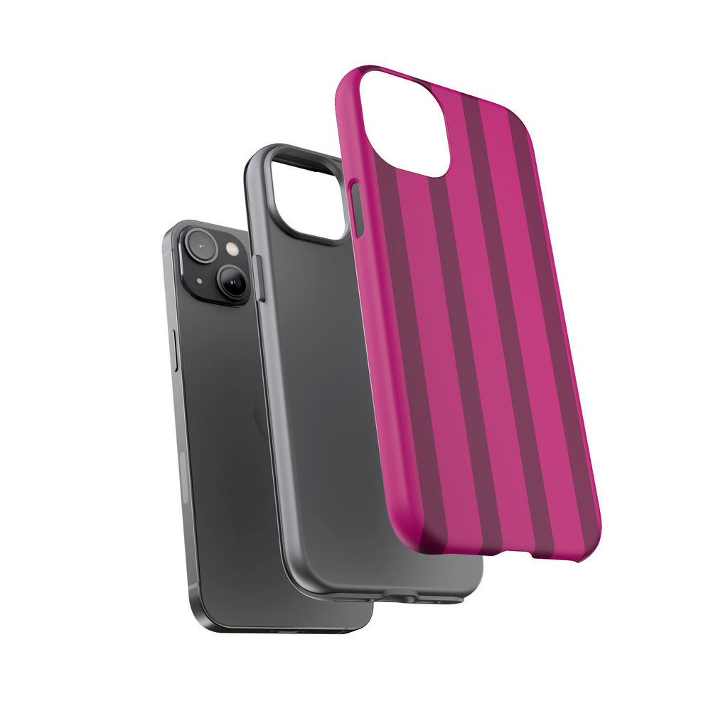 Hot Pink Striped Phone Case