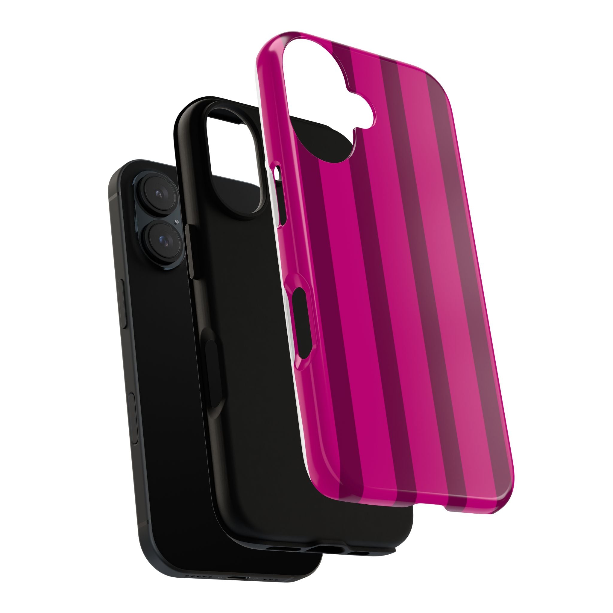 Hot Pink Striped Phone Case
