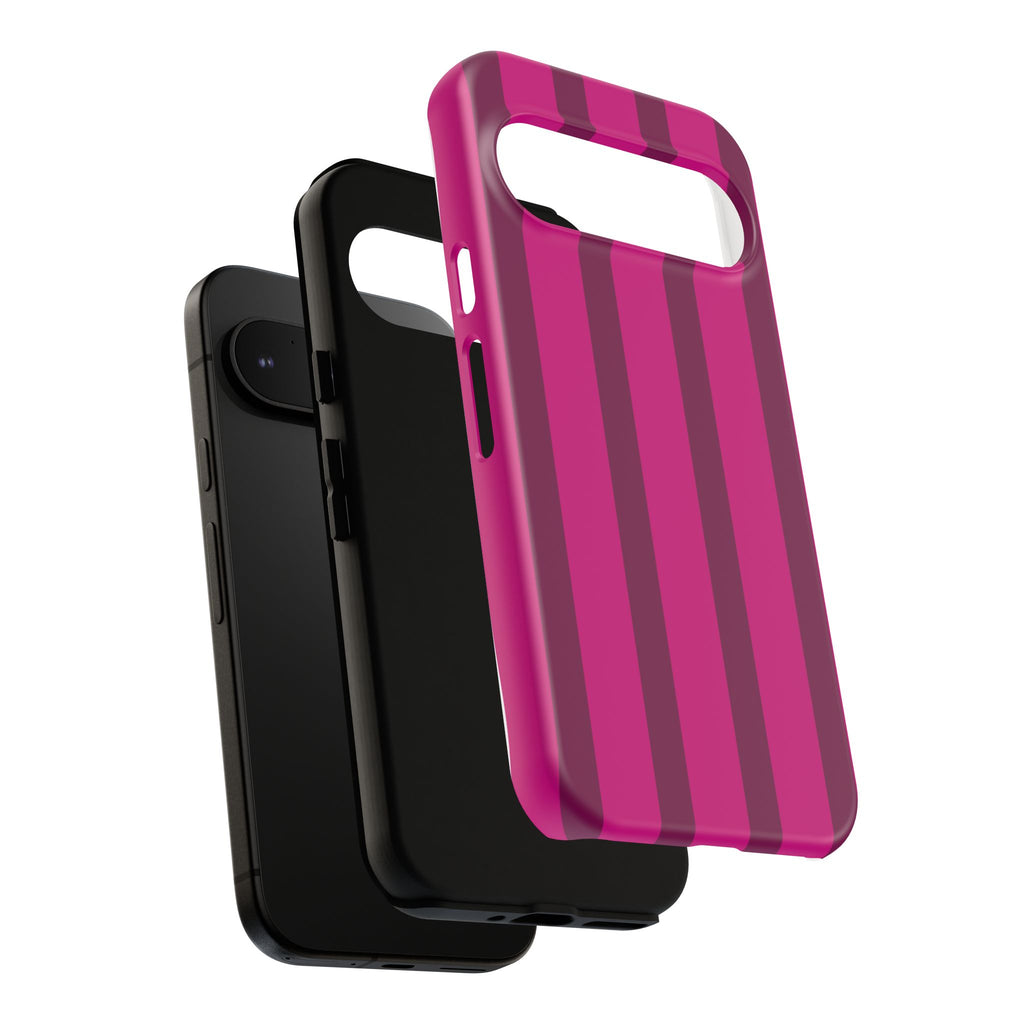Hot Pink Striped Phone Case