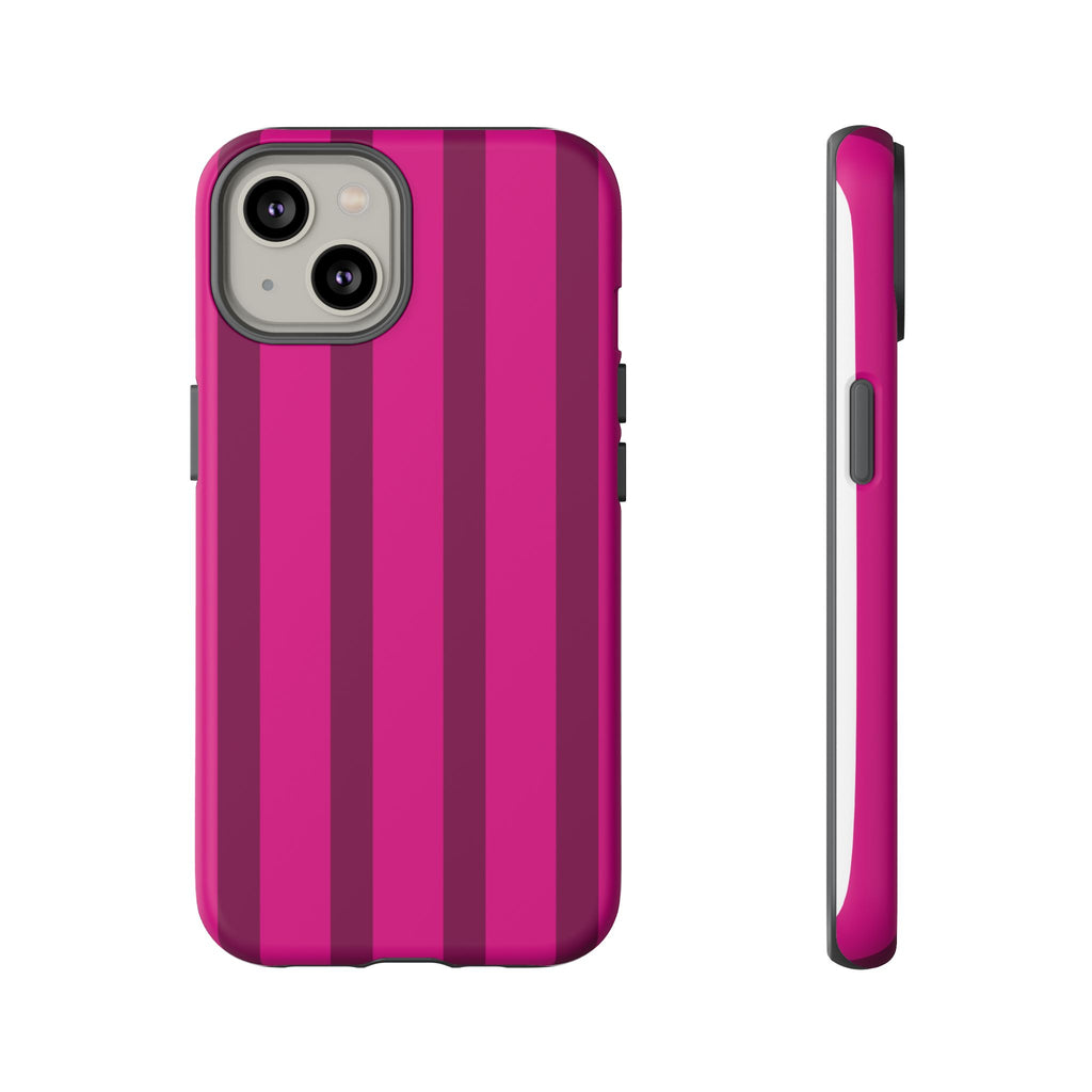 Hot Pink Striped Phone Case