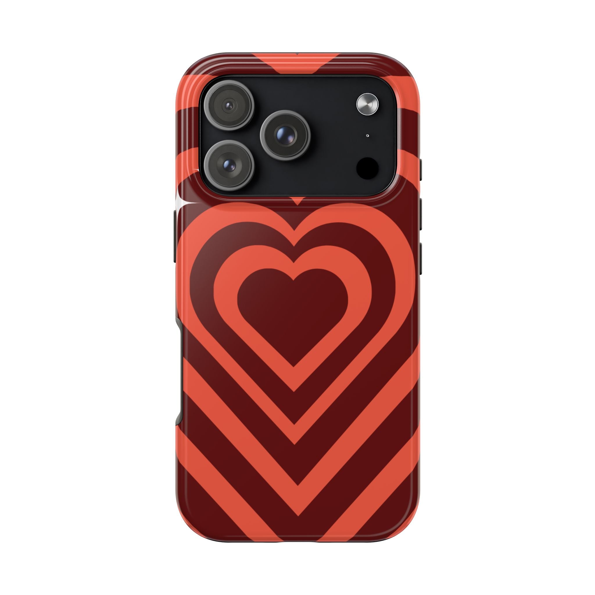 Retro Red Heart Pattern Phone Case
