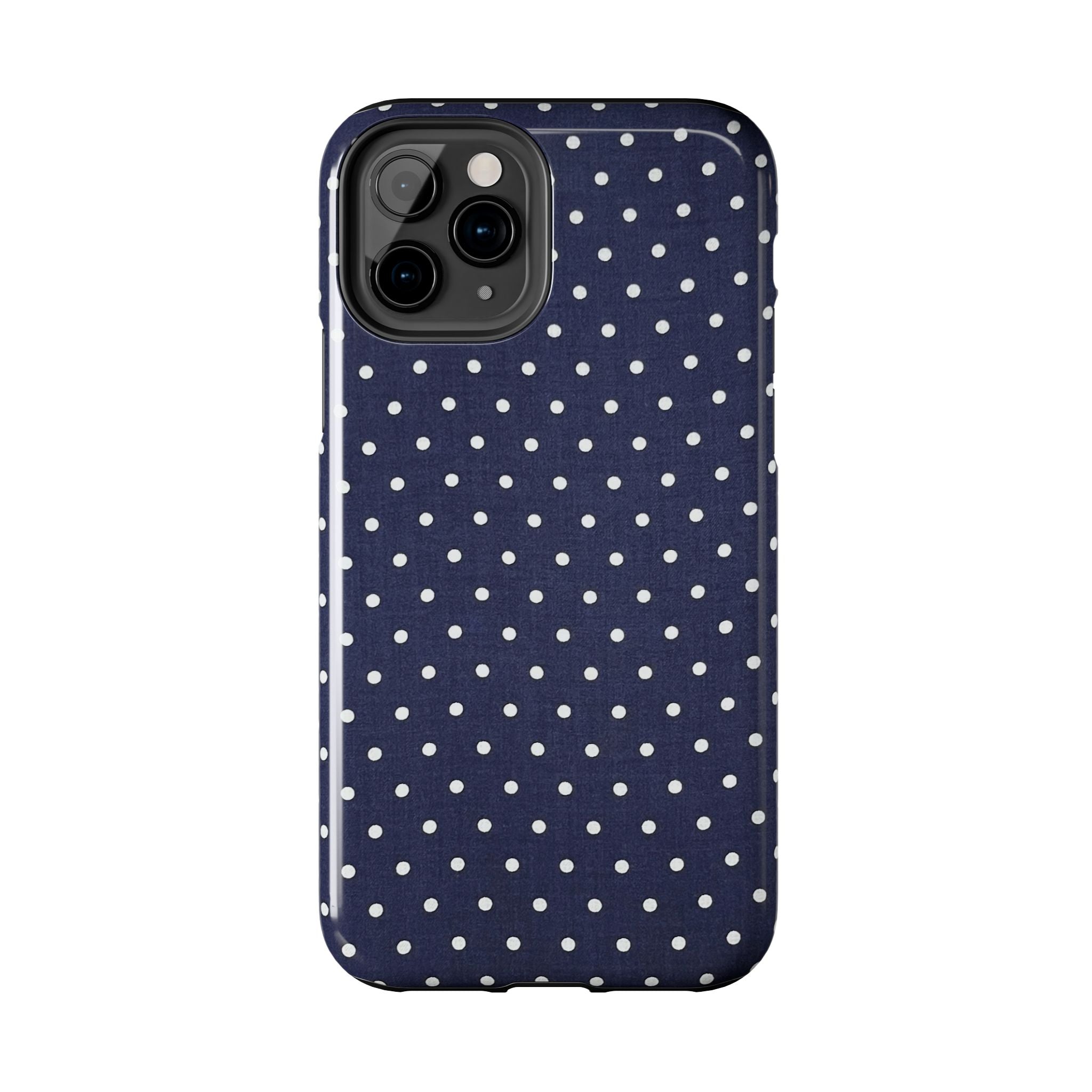 Navy Polka Dot Tough Phone Case