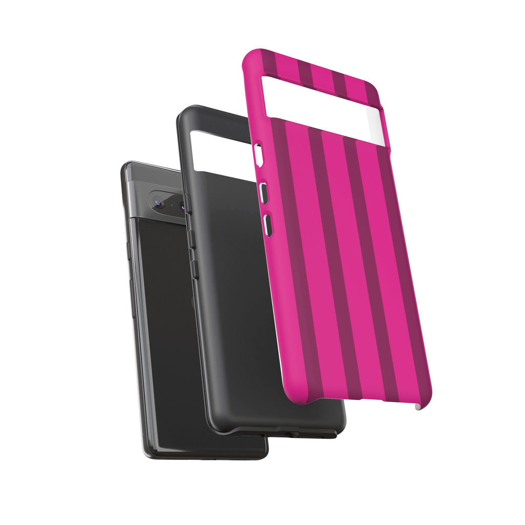 Hot Pink Striped Phone Case