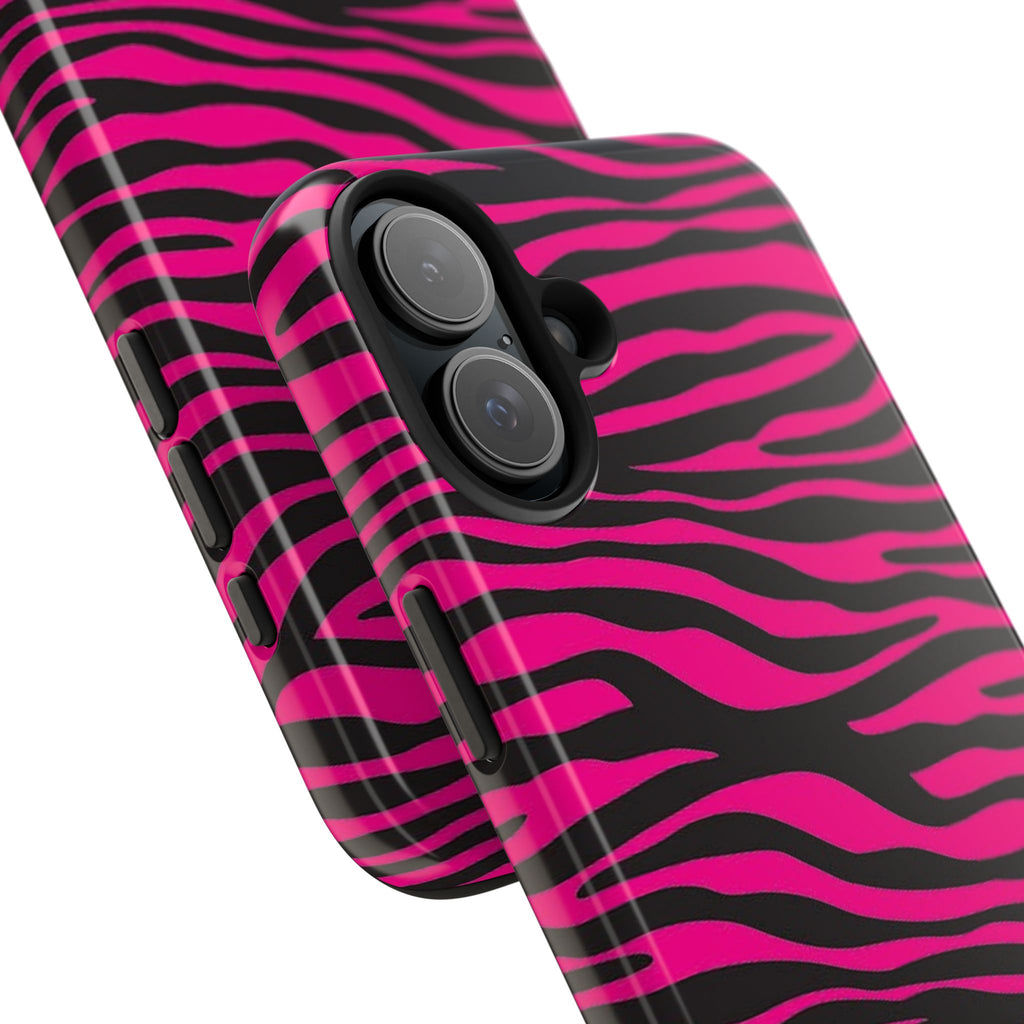 Hot Pink Zebra Tough Phone Case