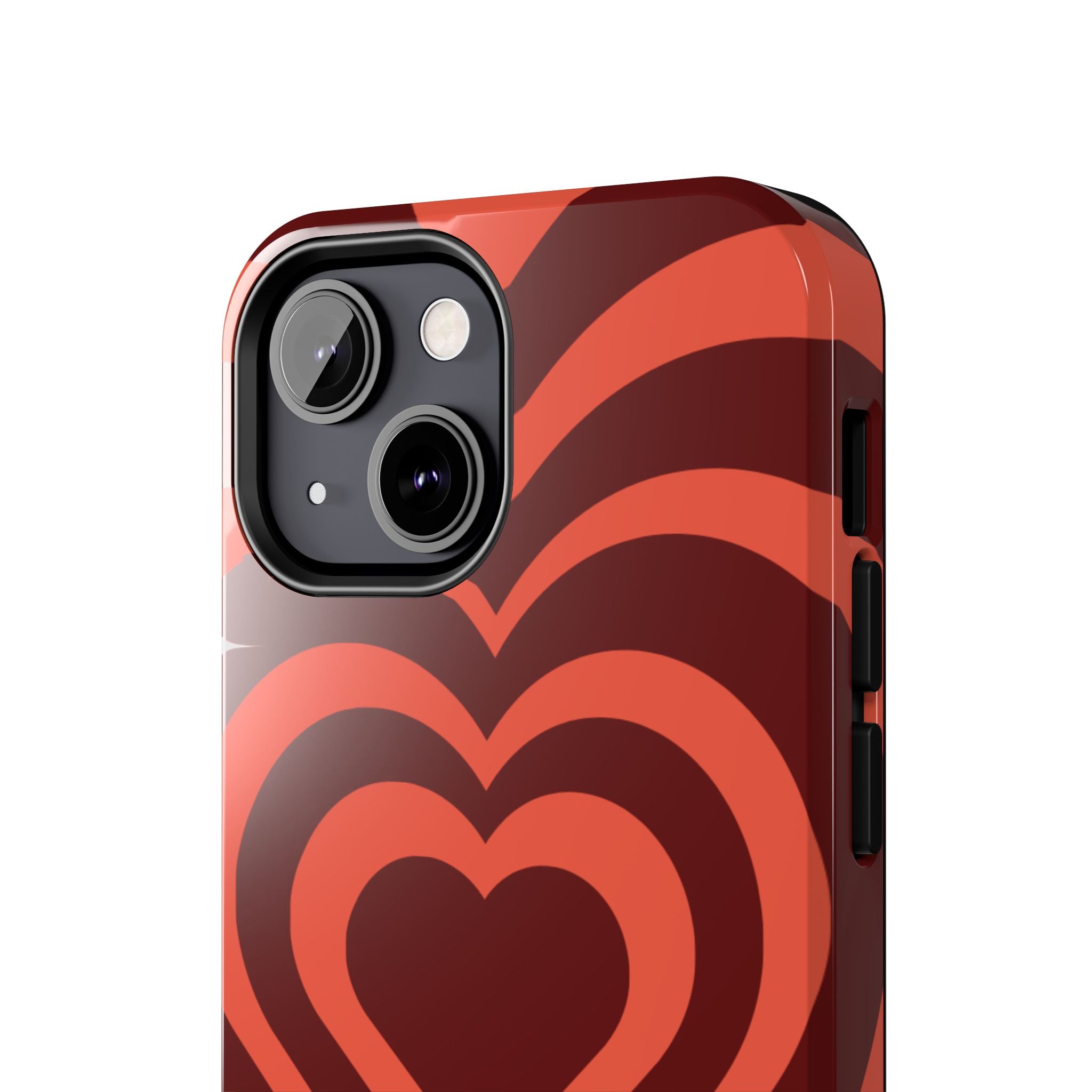 Retro Red Heart Pattern Phone Case