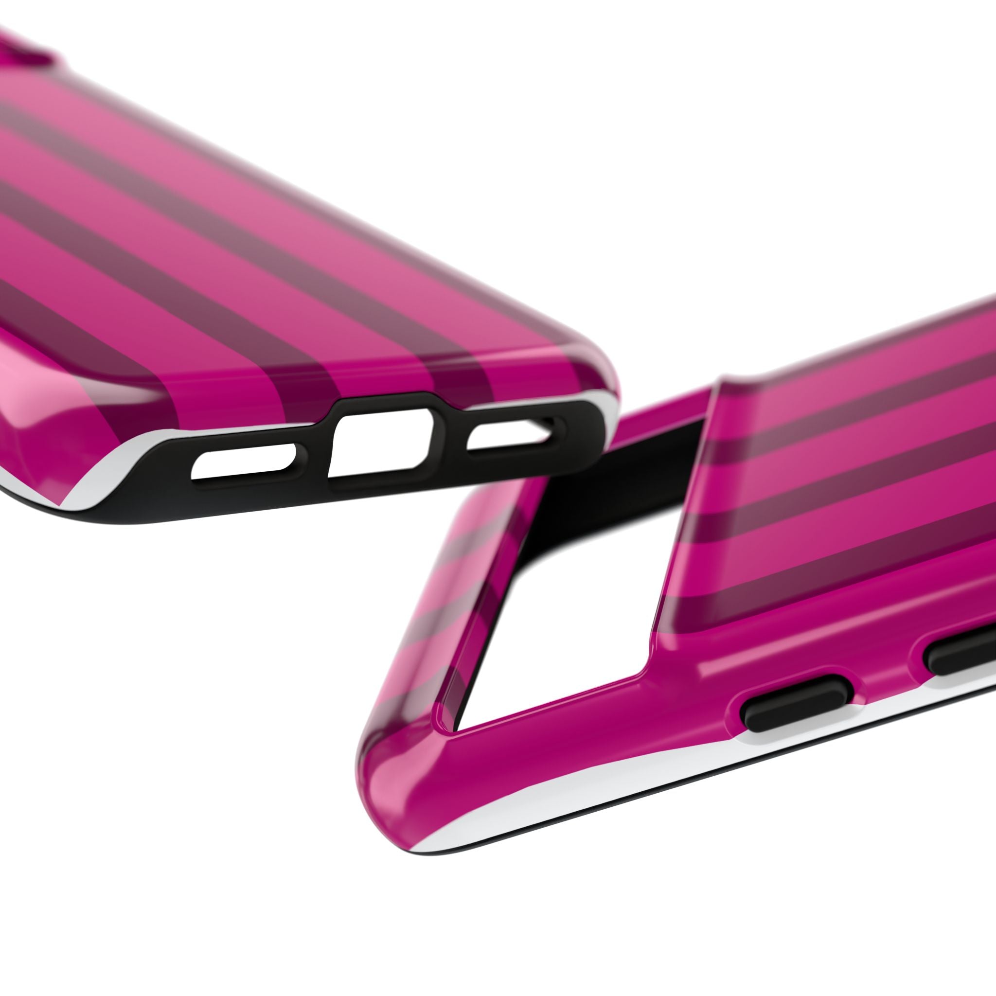 Hot Pink Striped Phone Case