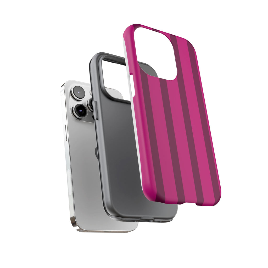 Hot Pink Striped Phone Case