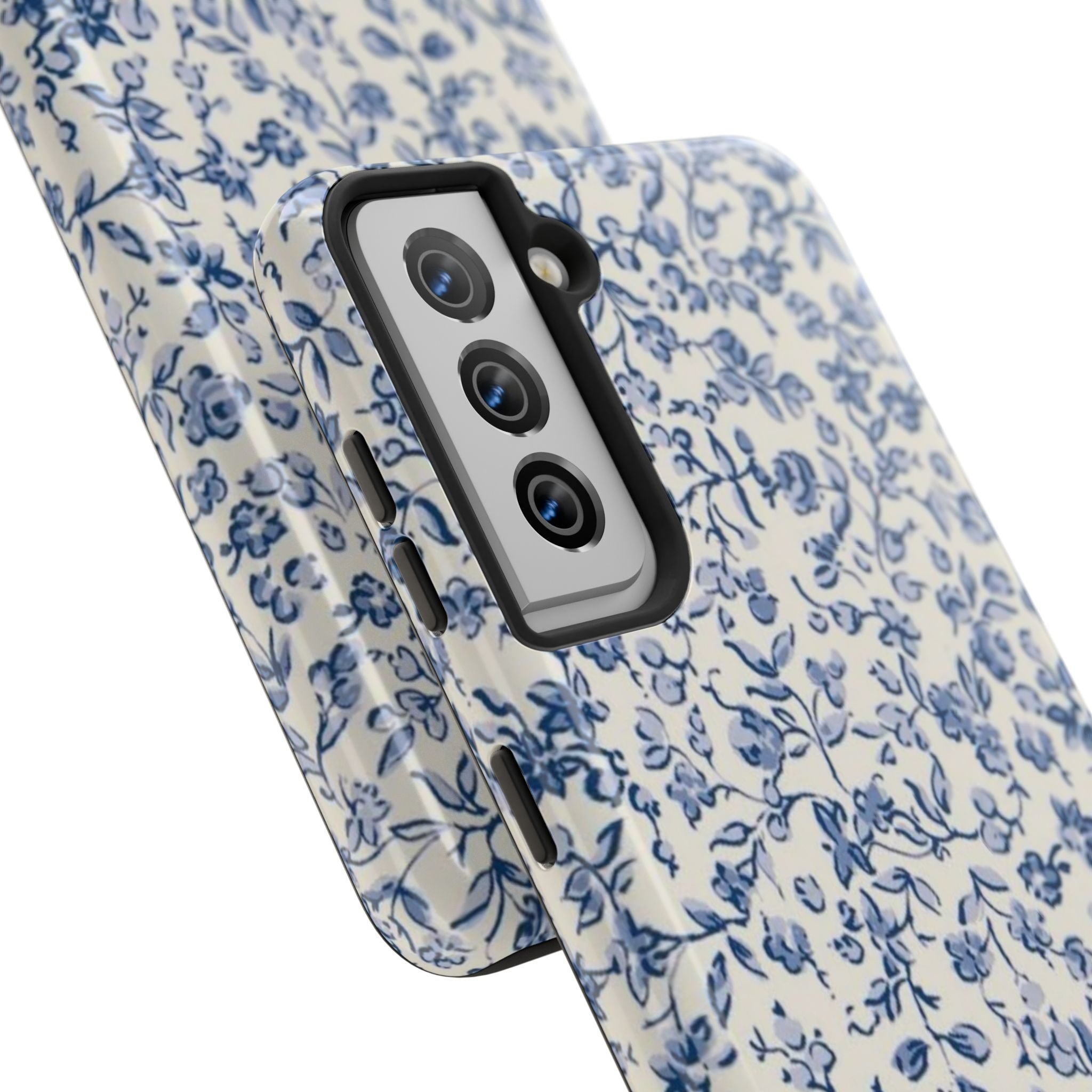 Blue Floral Tough Phone Case
