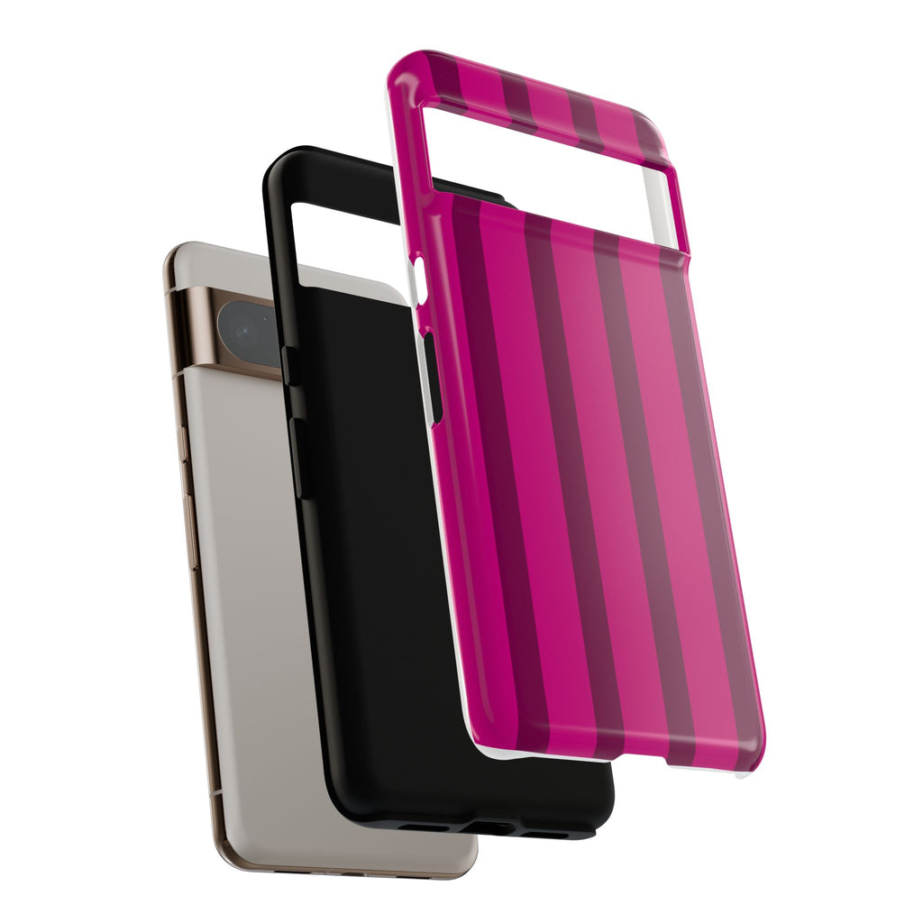 Hot Pink Striped Phone Case