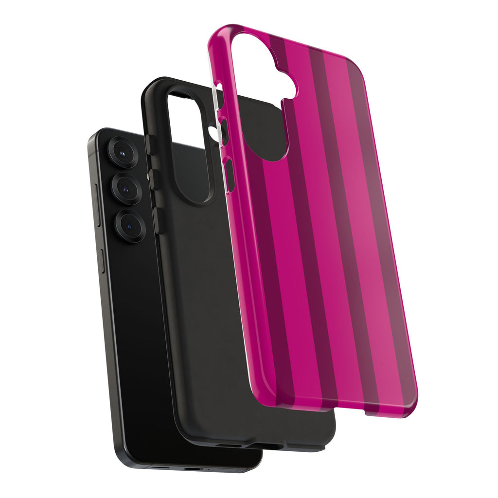 Hot Pink Striped Phone Case