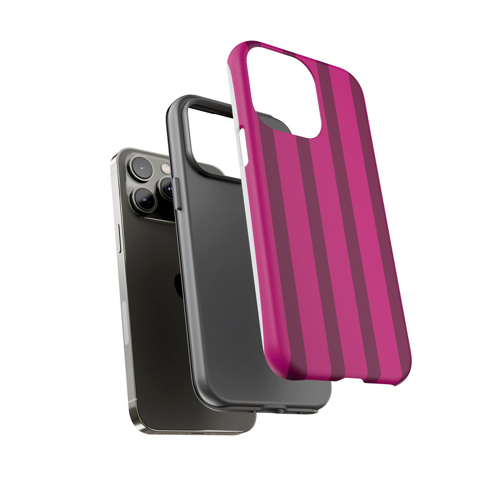 Hot Pink Striped Phone Case