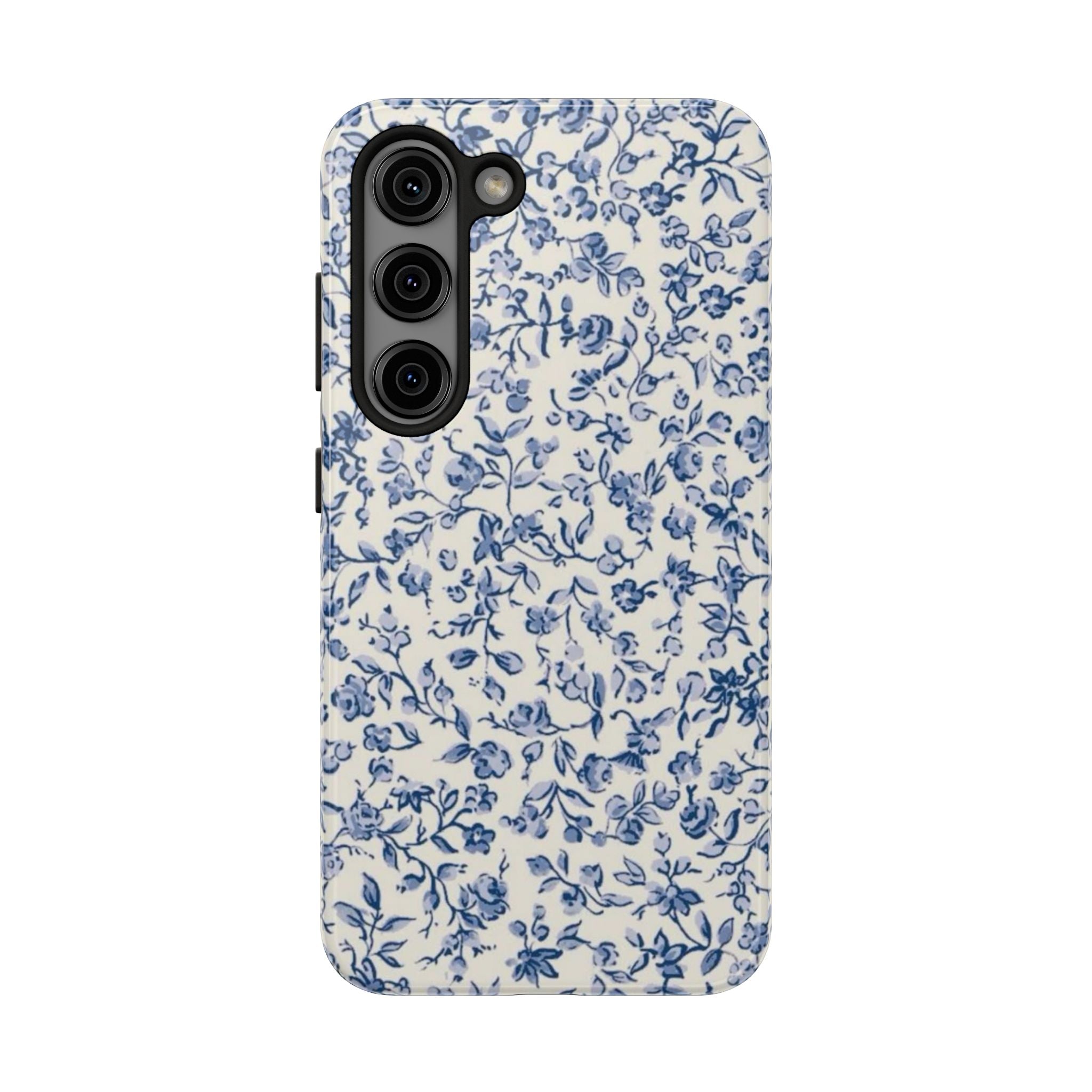 Blue Floral Tough Phone Case