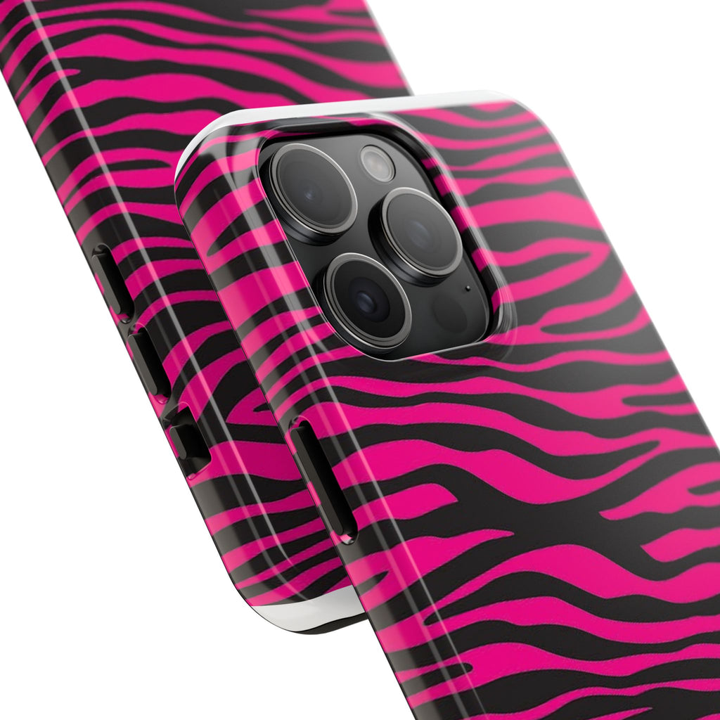 Hot Pink Zebra Tough Phone Case