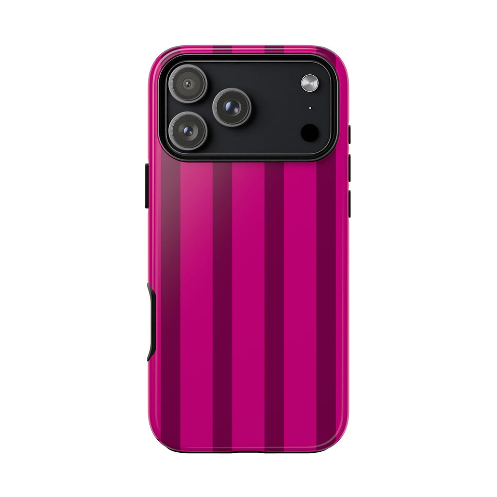 Hot Pink Striped Phone Case