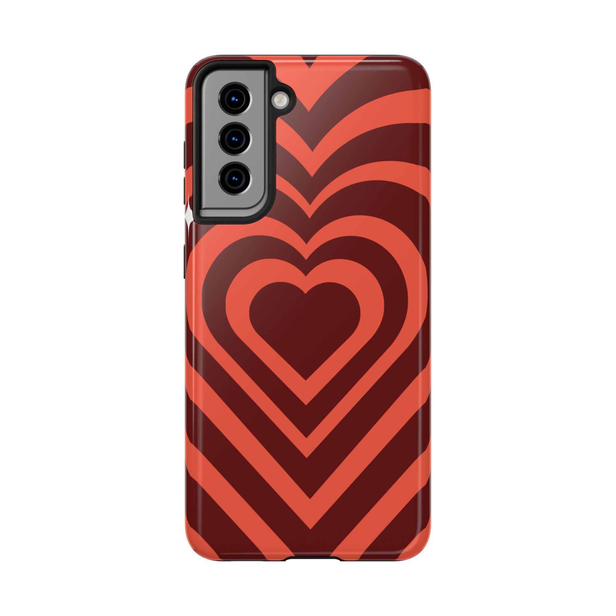 Retro Red Heart Pattern Phone Case