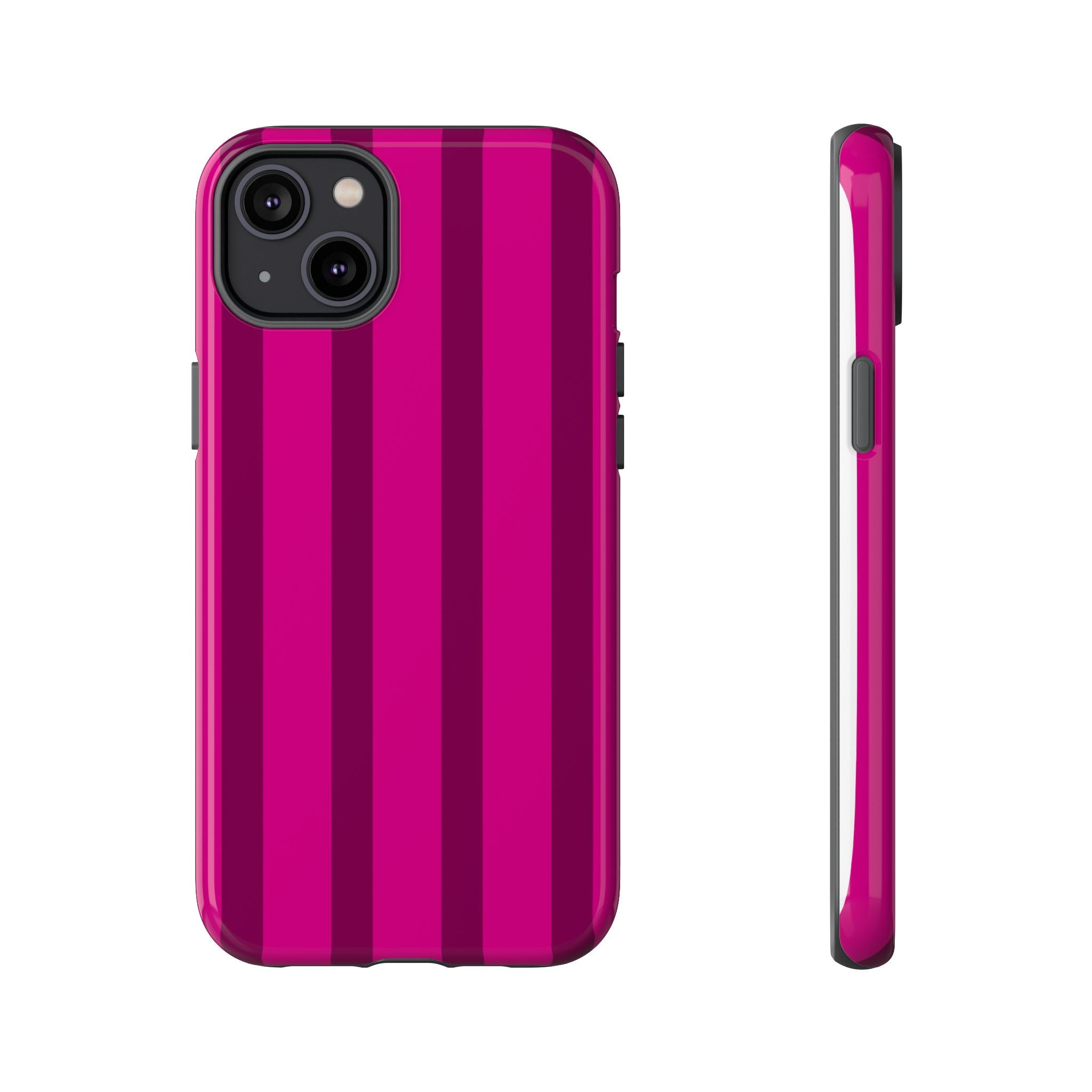 Hot Pink Striped Phone Case