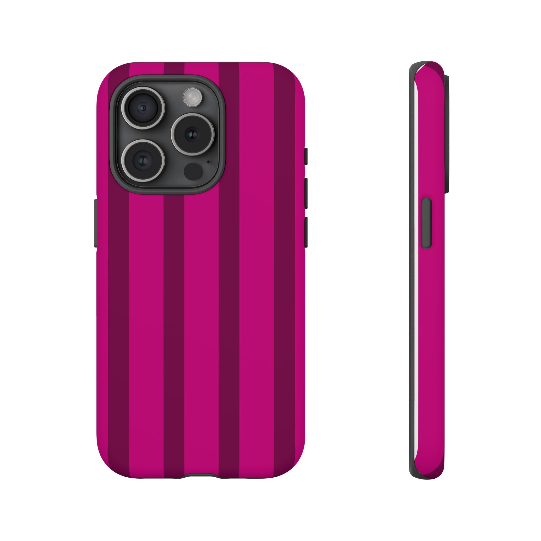 Hot Pink Striped Phone Case