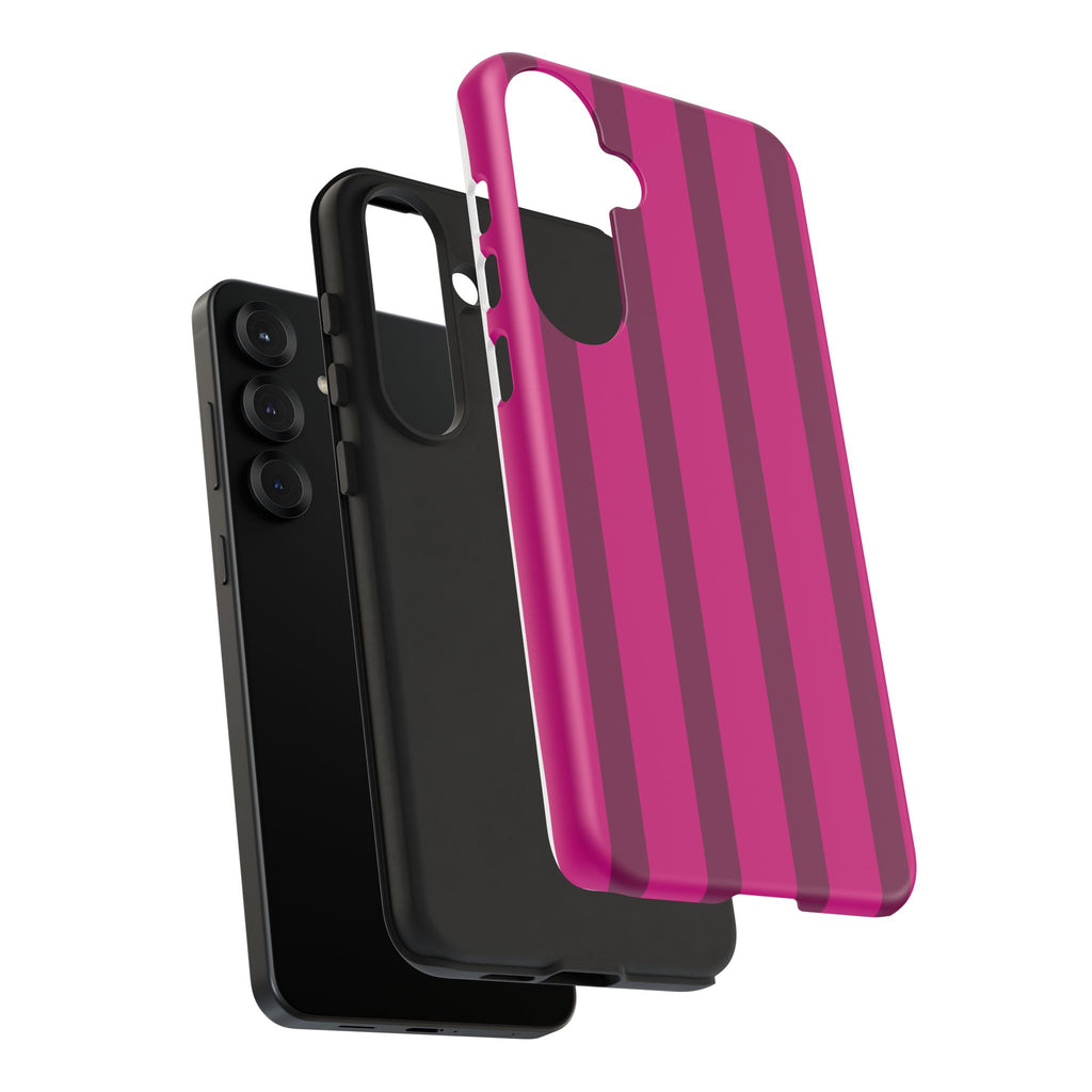 Hot Pink Striped Phone Case