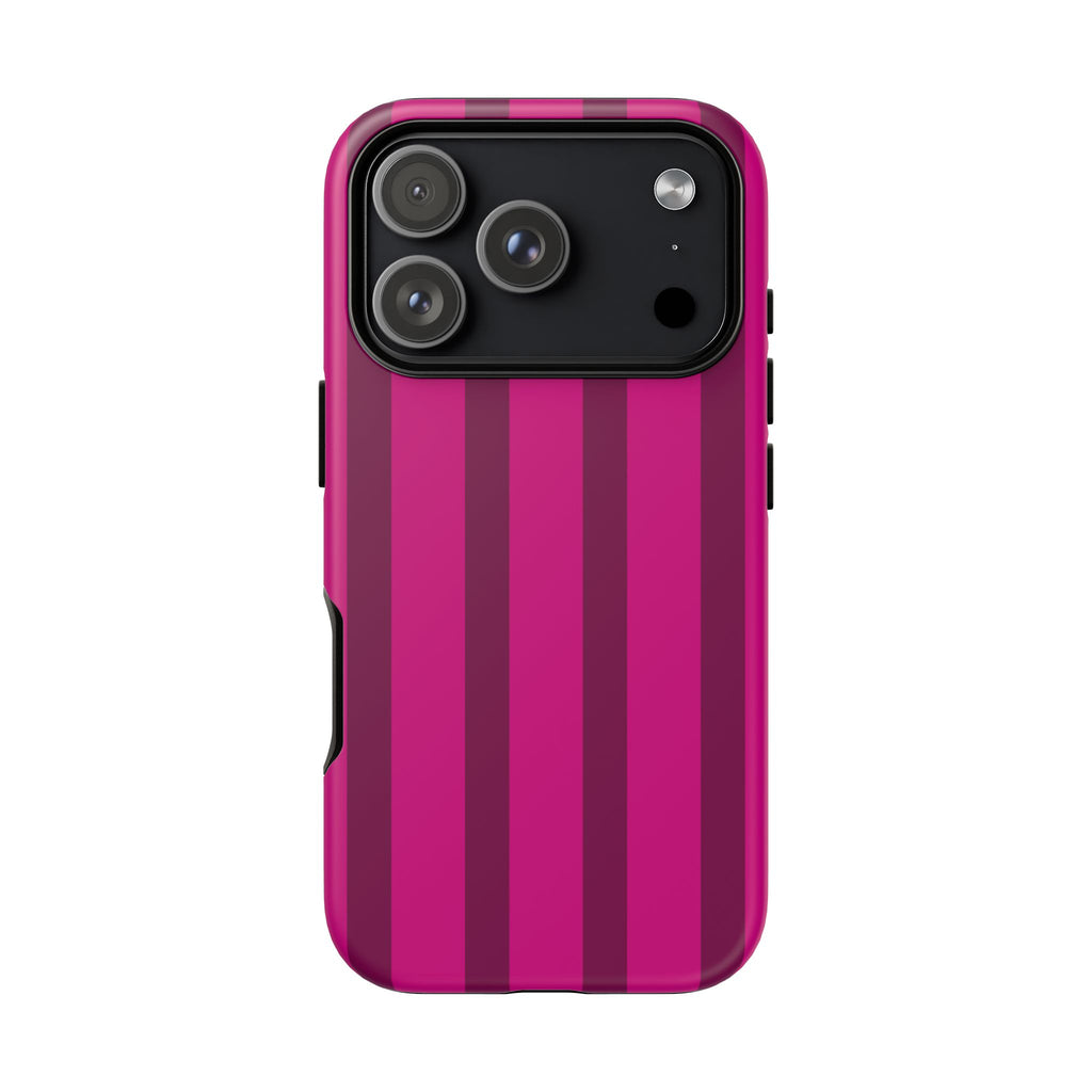 Hot Pink Striped Phone Case
