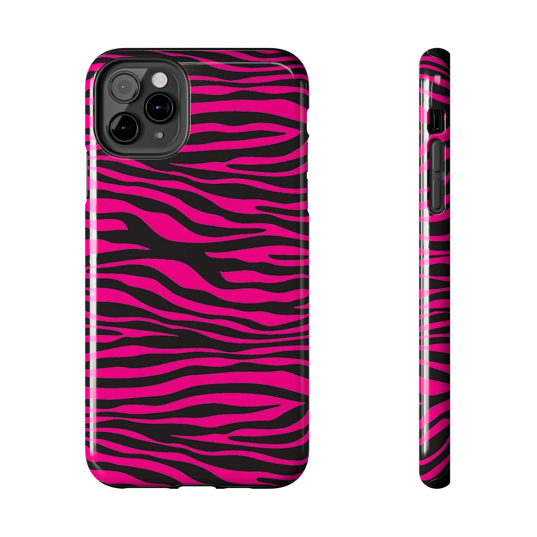 Hot Pink Zebra Tough Phone Case