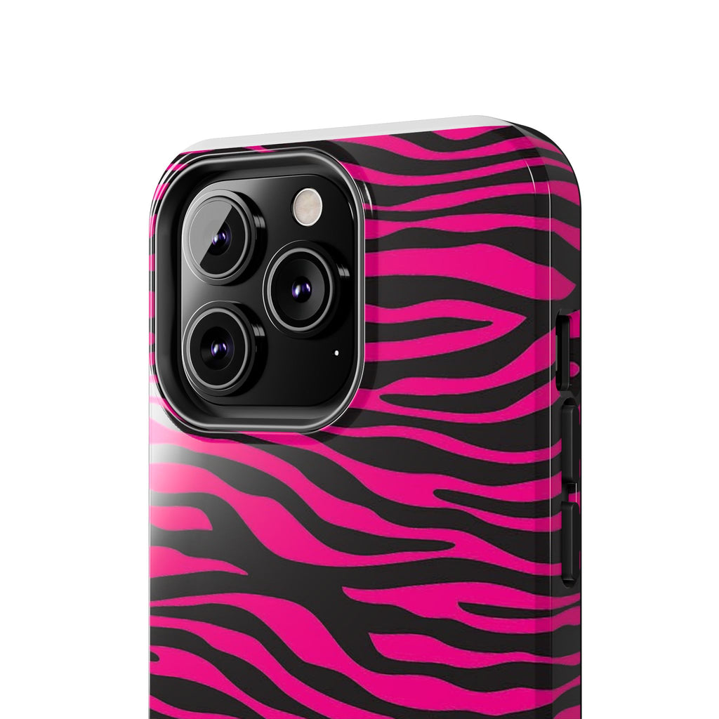Hot Pink Zebra Tough Phone Case