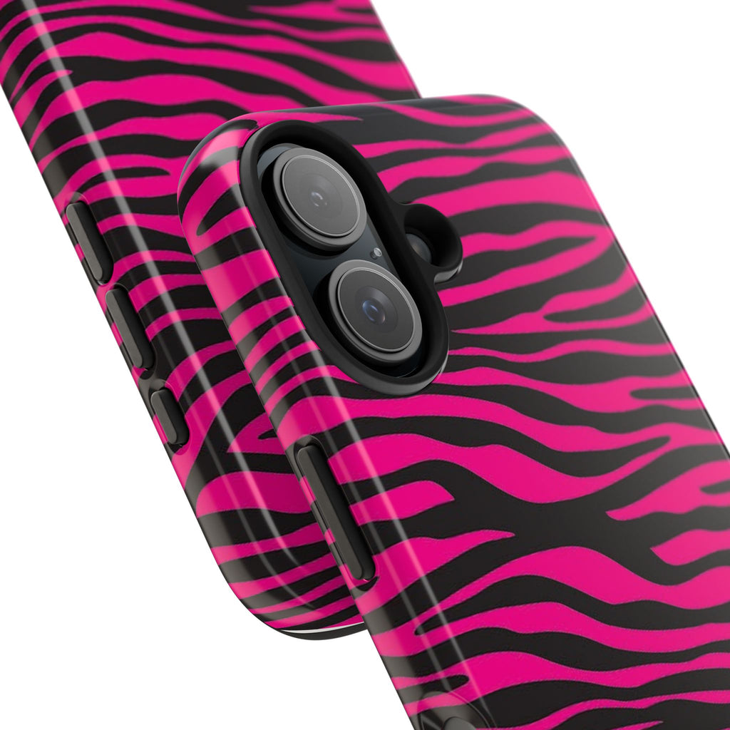 Hot Pink Zebra Tough Phone Case