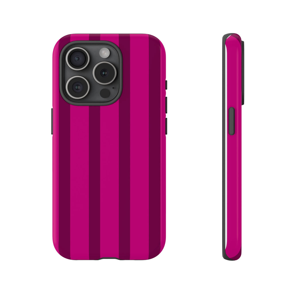 Hot Pink Striped Phone Case