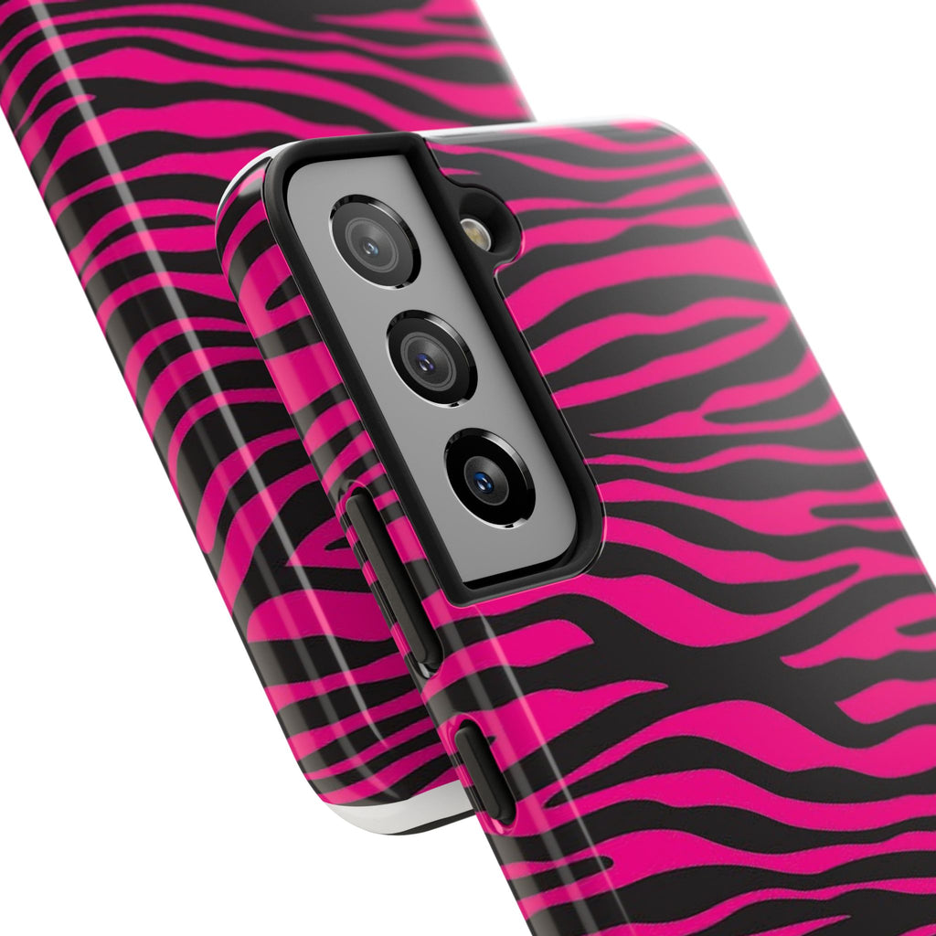 Hot Pink Zebra Tough Phone Case