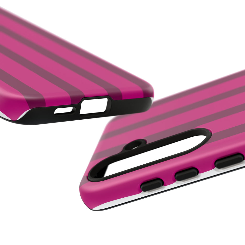 Hot Pink Striped Phone Case