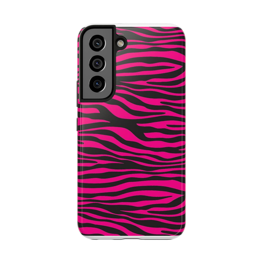 Hot Pink Zebra Tough Phone Case