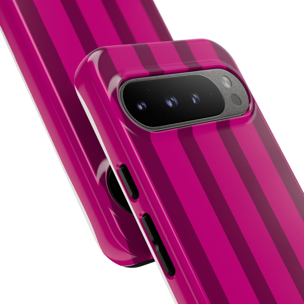 Hot Pink Striped Phone Case