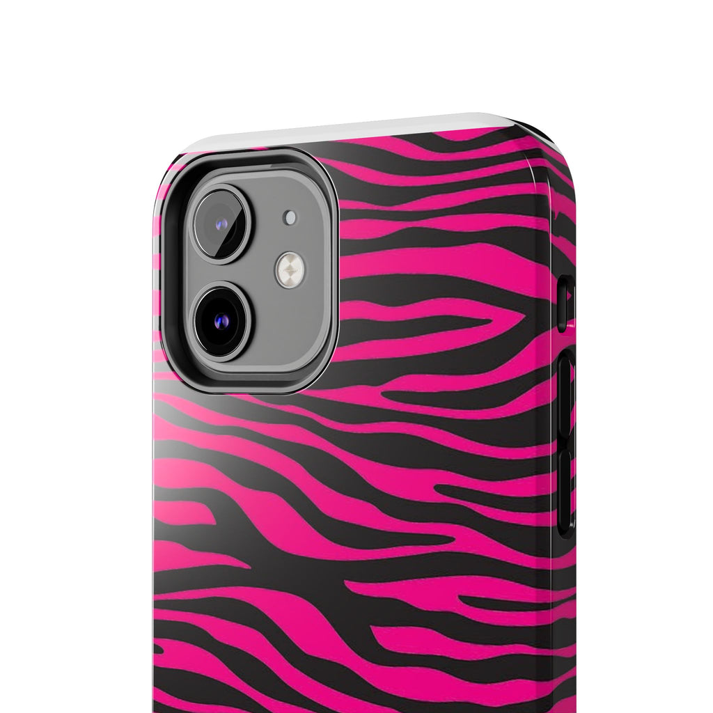 Hot Pink Zebra Tough Phone Case