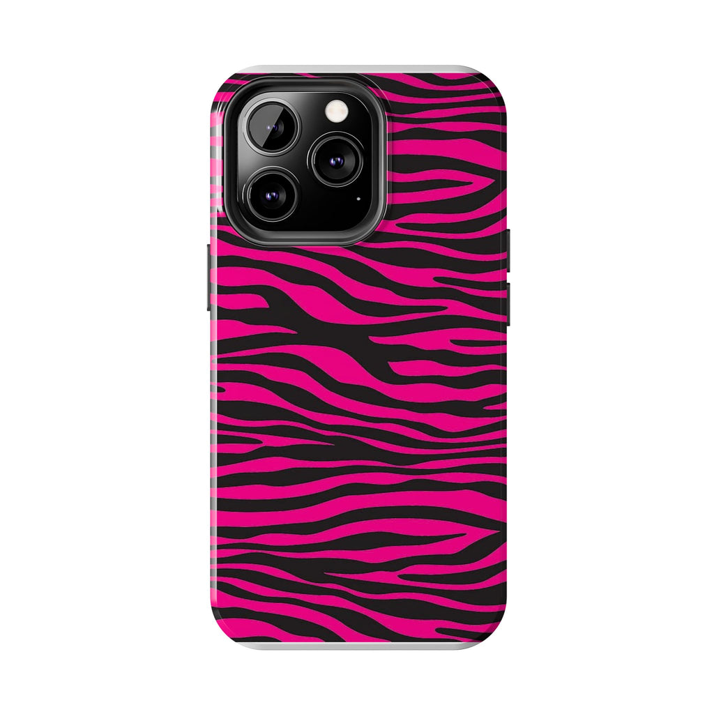 Hot Pink Zebra Tough Phone Case
