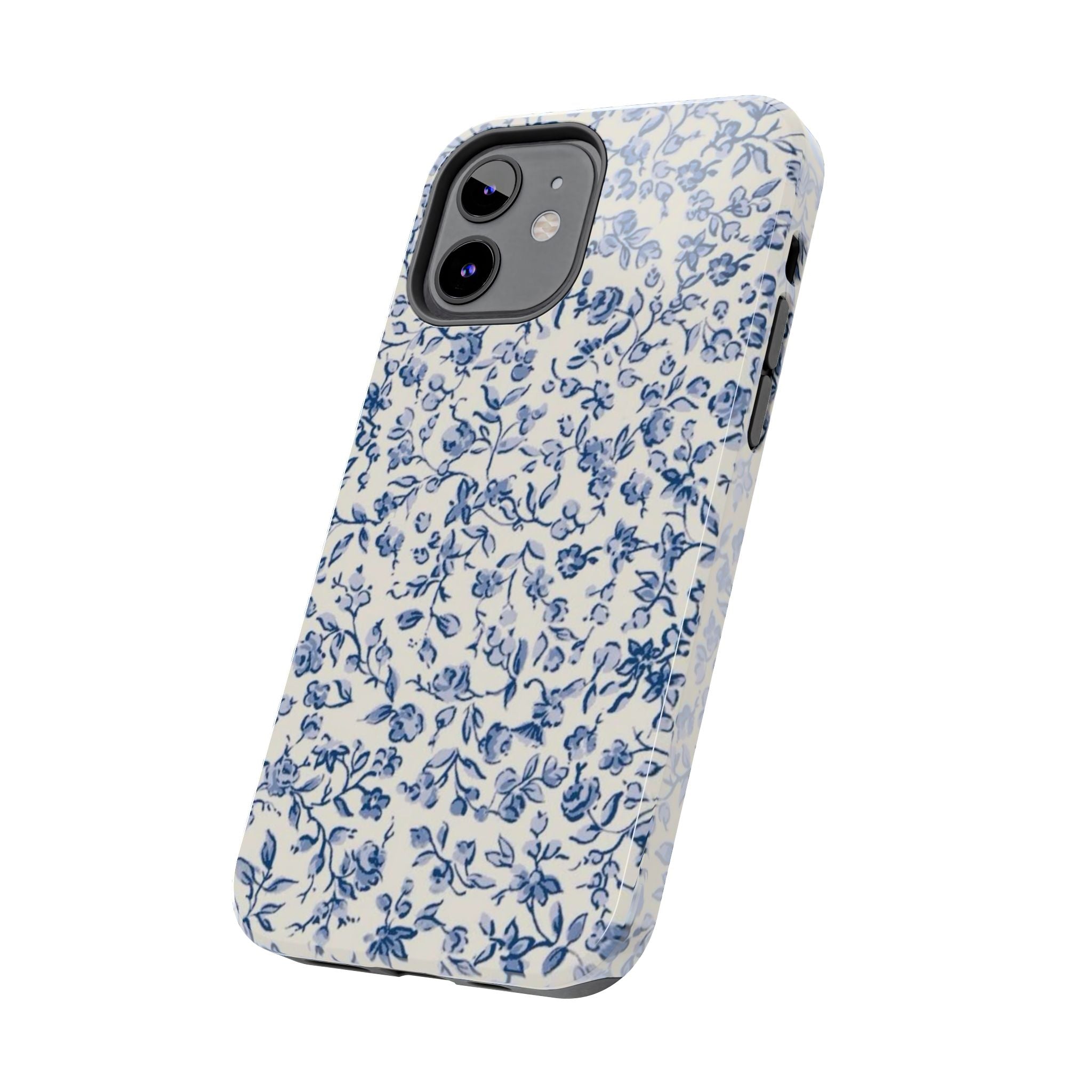 Blue Floral Tough Phone Case