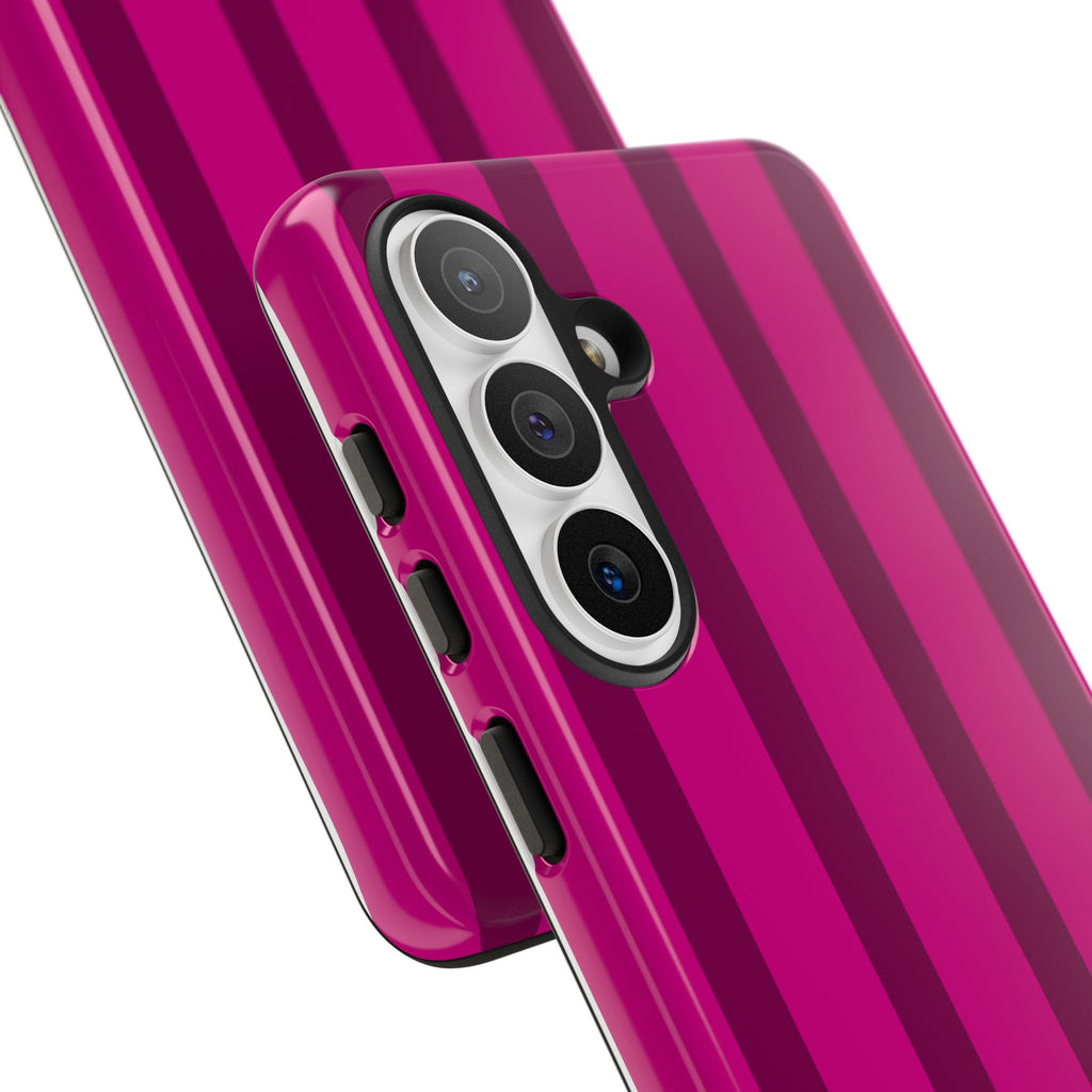 Hot Pink Striped Phone Case