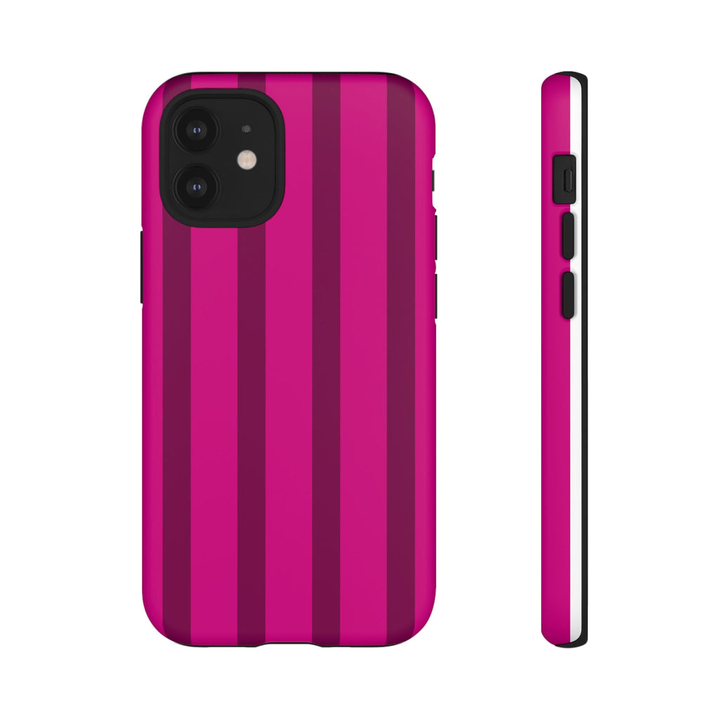Hot Pink Striped Phone Case