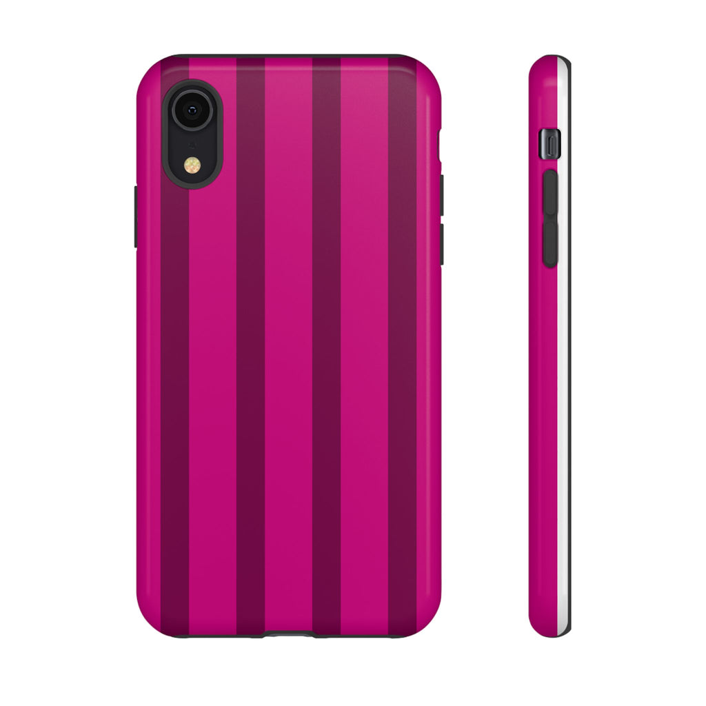 Hot Pink Striped Phone Case
