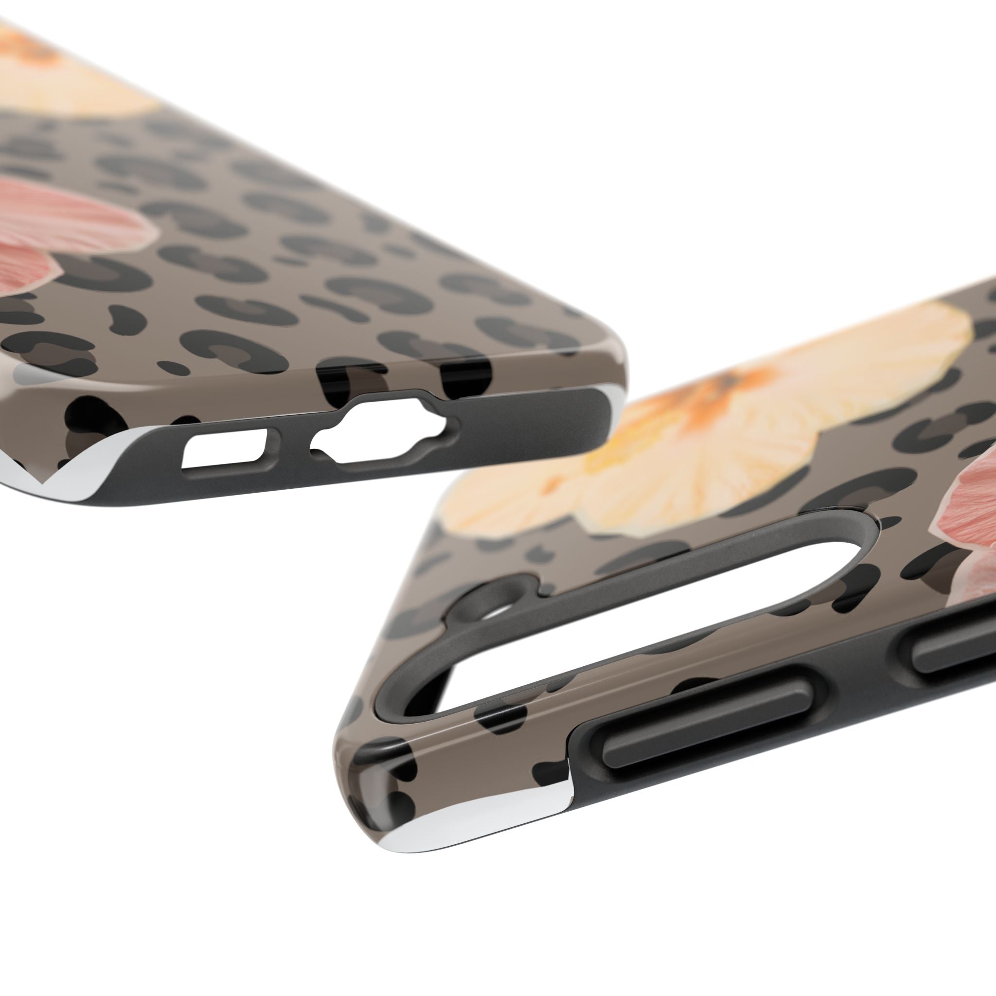 Tropical Hibiscus Leopard Phone Case | Floral Animal Print Phone Case