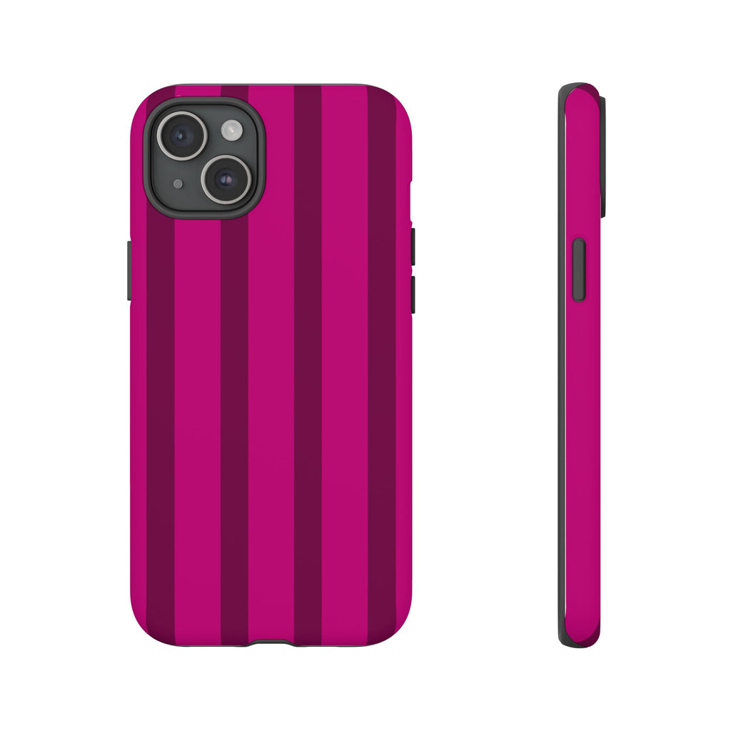 Hot Pink Striped Phone Case