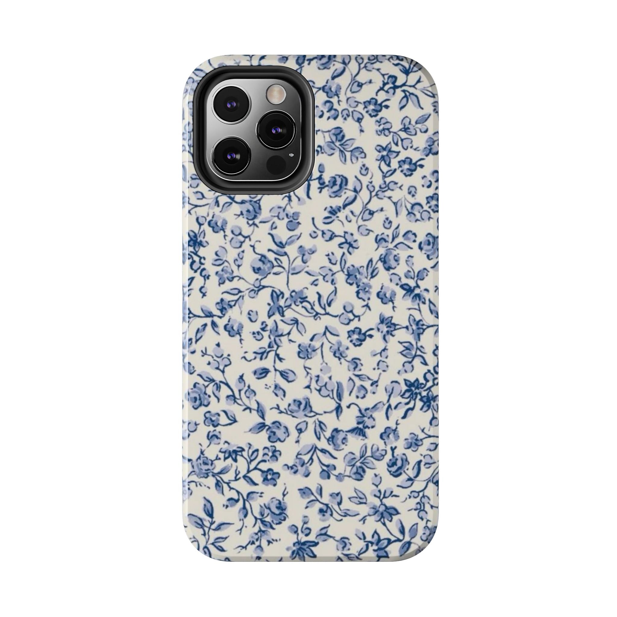Blue Floral Tough Phone Case