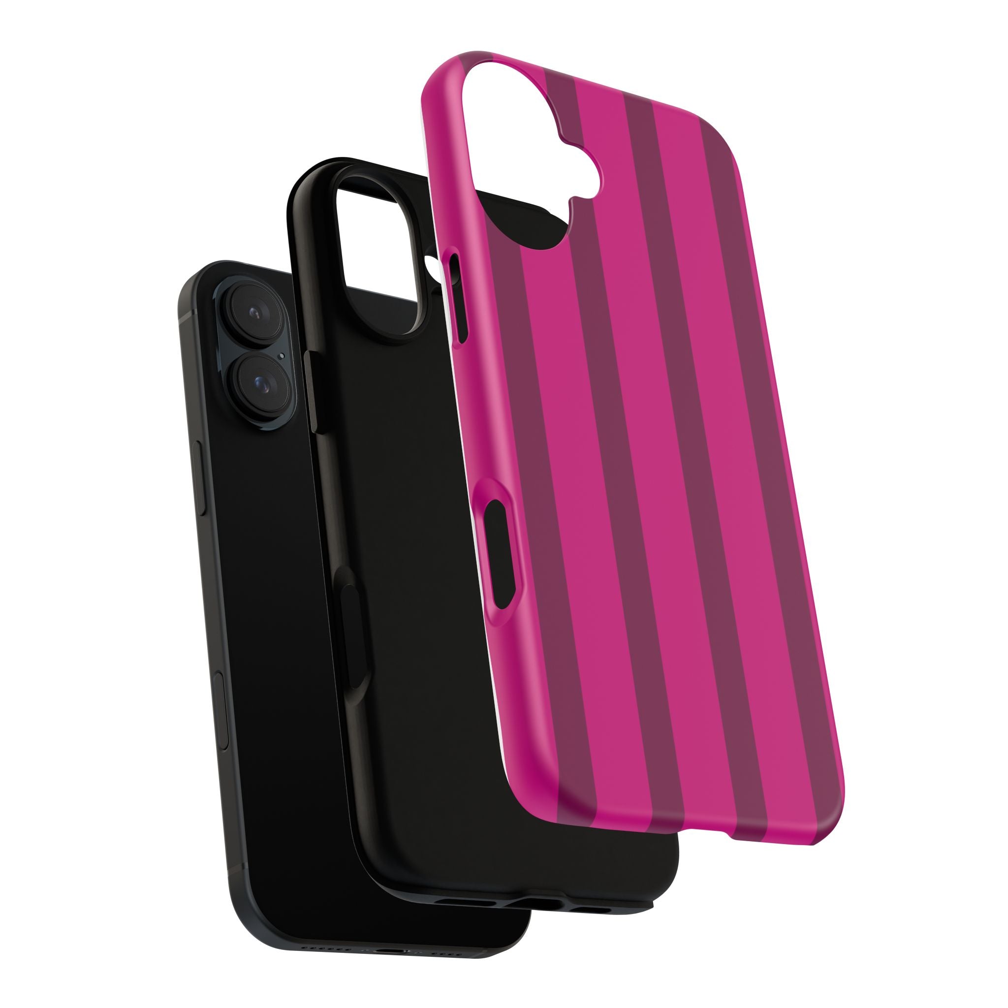 Hot Pink Striped Phone Case