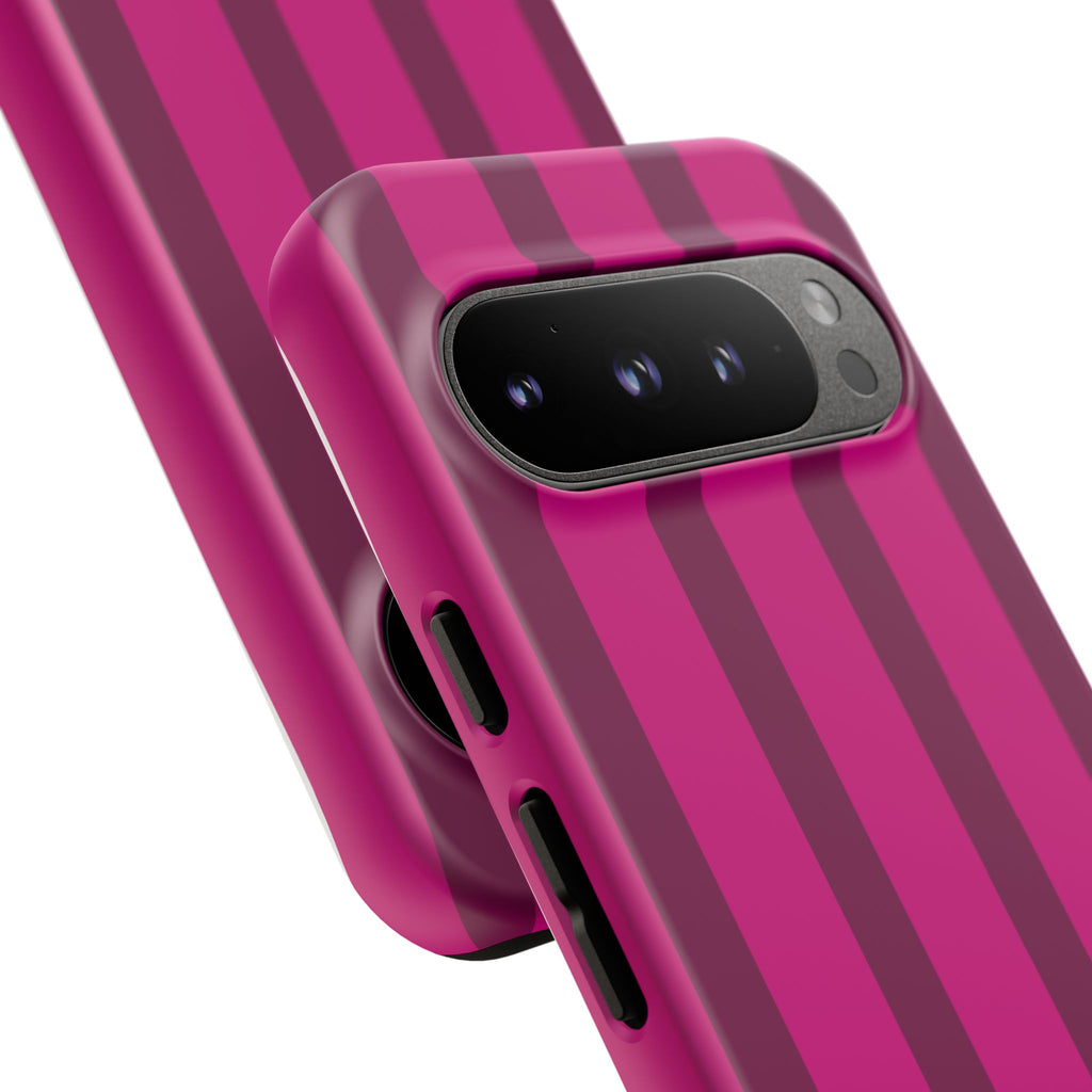 Hot Pink Striped Phone Case