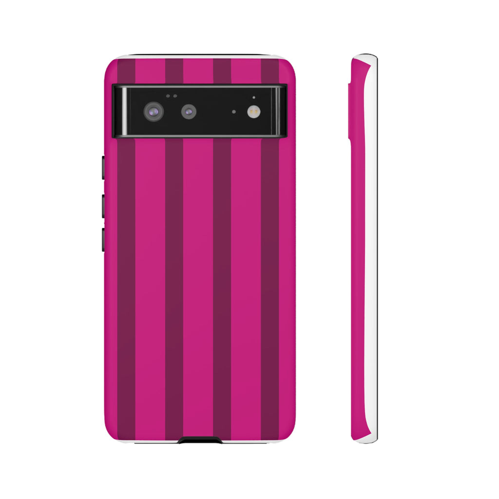 Hot Pink Striped Phone Case