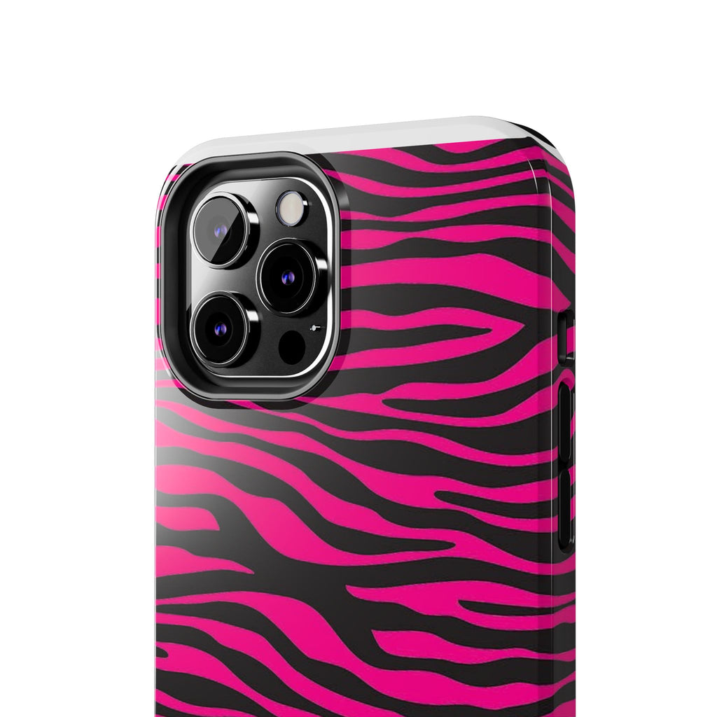 Hot Pink Zebra Tough Phone Case